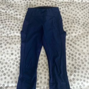 Navy lululemon fleece lined leggings